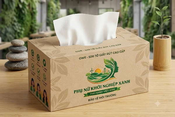KHĂN GIẤY CAO CẤP GWE MỖI LỰA CHỌN XANH, MỘT HÀNH ĐỘNG VÌ CỘNG ĐỒNG