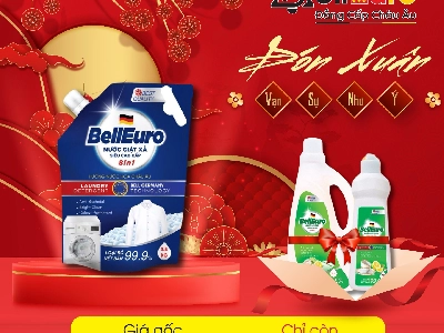 Túi Nước Giặt Xả Siêu Cao Cấp Bell Euro 3,8kg